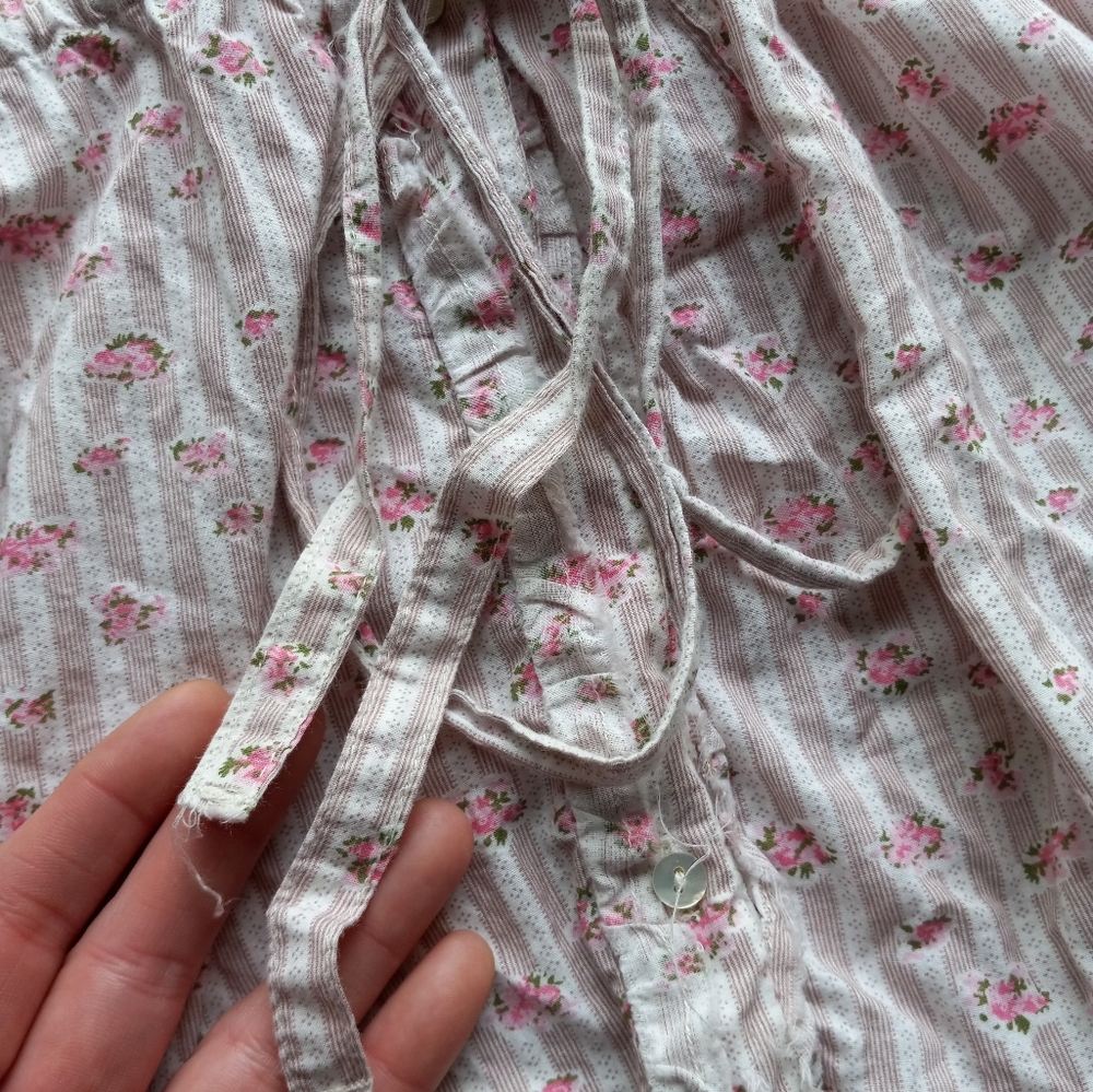 🍀Cute Vintage Floral Buttoned Drop Waist Shirt Dress!!!! - Picture 9 of 12